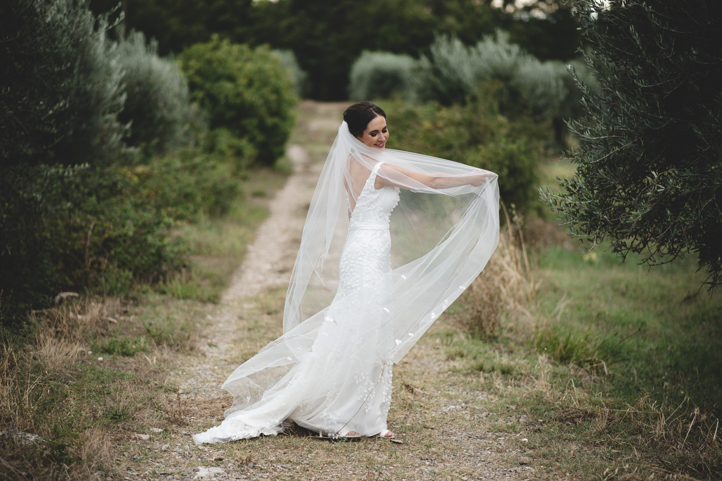 The Bride During Wedding Shooting in Tuscany
